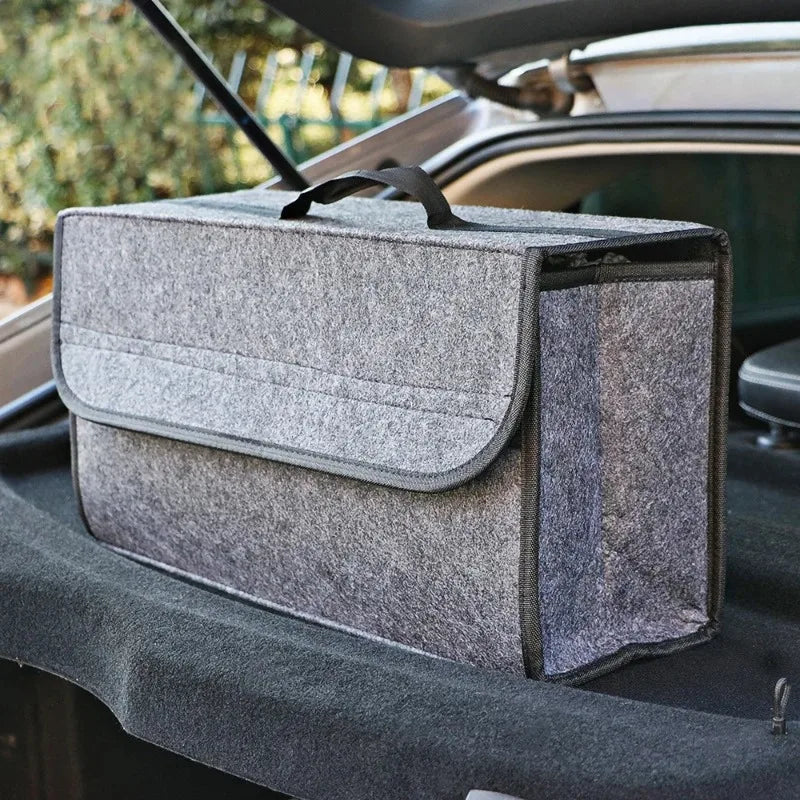 NEW Arrivals Car Trunk Organizer Soft Felt Storage Box Auto Car Accessories Vehicle Storage Bag Household Organizer Box Cars Accessories