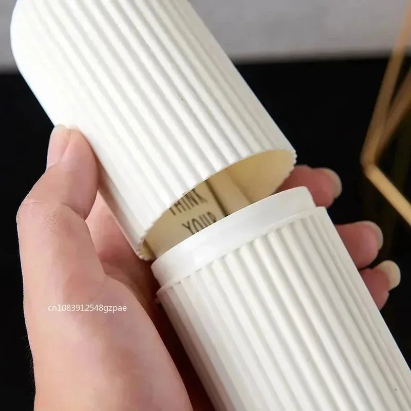 NEW Arrivals 4 PCS Set 4 Colors Travel Hotels Toothbrush Storage Box Vertical Stripe Portable Mouthwash Cup Brushing Cup Box Toothpaste Storage Cartridge Personal Care Supplies