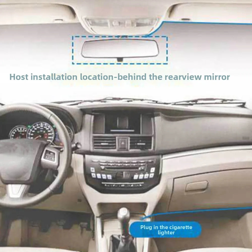 Three Lenses Car Driving Tachograph Front Rear Inside Wide Angle 24H Parking Recorder Loop Recording Night Vision Pedestrian Safety Detector Vehicles Security Accessories