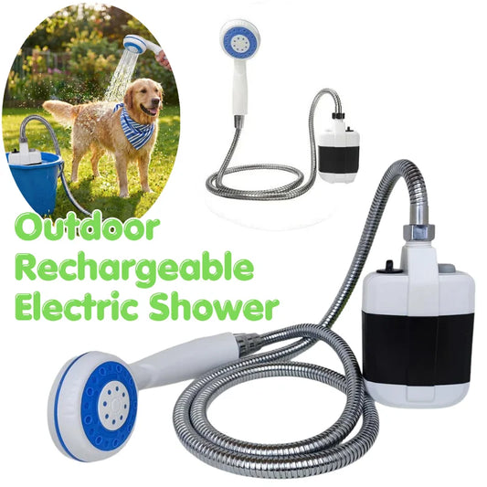 1/2 Sets Portable Electric Shower Pump Set USB Rechargeable Handheld Sprayer Water Shower Kit For Camping RV Pet Bath Outdoor Travel Beach Use