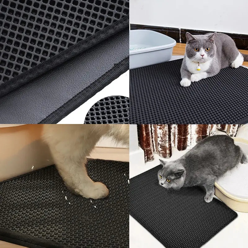 Pet Litter Mat Waterproof Double Layer Pet Litter Mat Non Slip Mat Washable Cat Mat Pet Supplies