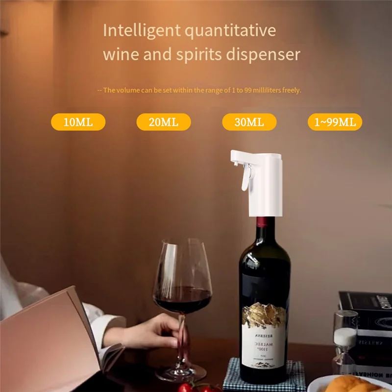 NEW Arrivals Electric Wine Decanter Aerator Dispenser Digital USB Recharging Electric Wine Pourer Aerator Dispenser Pump Pourer Wine Accessories Home Bars Pubs Restaurants Hotels Barware Tools