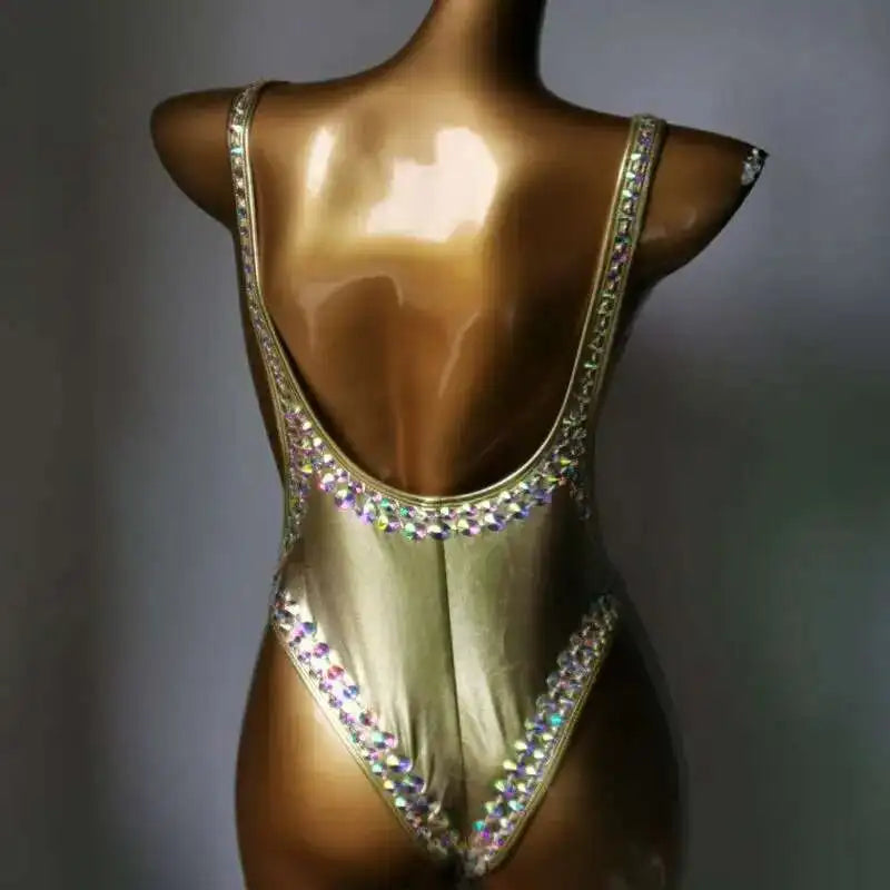 NEW Ladies Luxurious Rhinestones Diamonds Swimsuit Exterior Boutique High-End One-Piece Bikini Women Luxury Swimwear Beach Wear