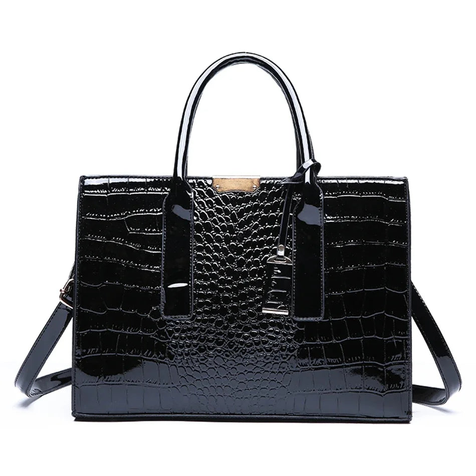 NEW Arrivals 10 Colors/Patterns 3 PCS Set High Quality  PU Leather Women Messenger Bags Crocodile Female Crossbody Shoulder Hand Bags for Women High Quality Ladies Handbags