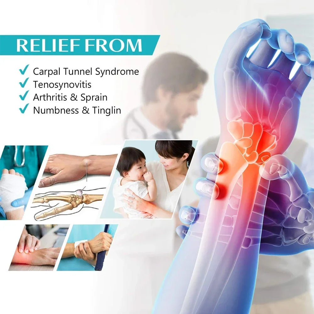 Carpel Tunnel Wrist Orthopedic Brace Splint Women Men Stabilizing Corrector Brace Hand Support Sprain Tendonitis Arthritis Wrist Brace Night Immobilizer Medical Orthopedic Accessories
