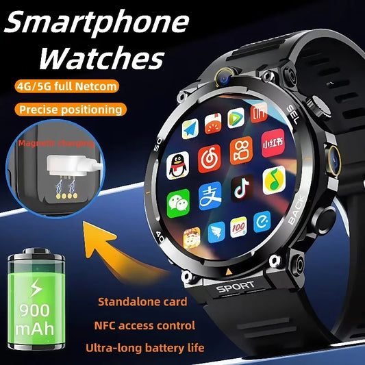 NEW Arrivals H10 Smart Watch 4G 256GB Net Global WI-FI 17 Languages with Multifunctional Sports Round Screen Smartwatch NFC Positioning for Fitness GPS Tracker