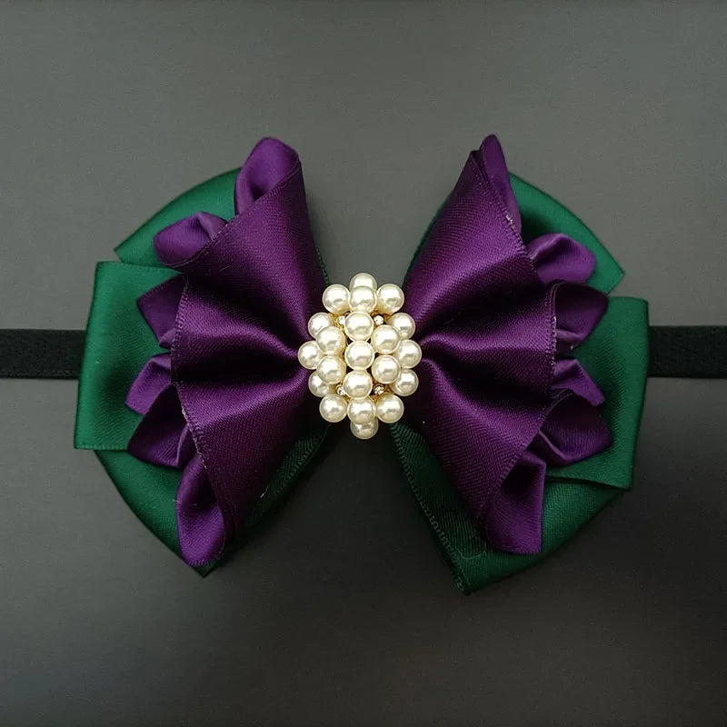 10 Colors Men's Business Wedding Luxury Bow Tie British Suit Shirt Accessories Original Design Handmade Jewelry Gifts Fashion Pearl Crystal Bow-Tie