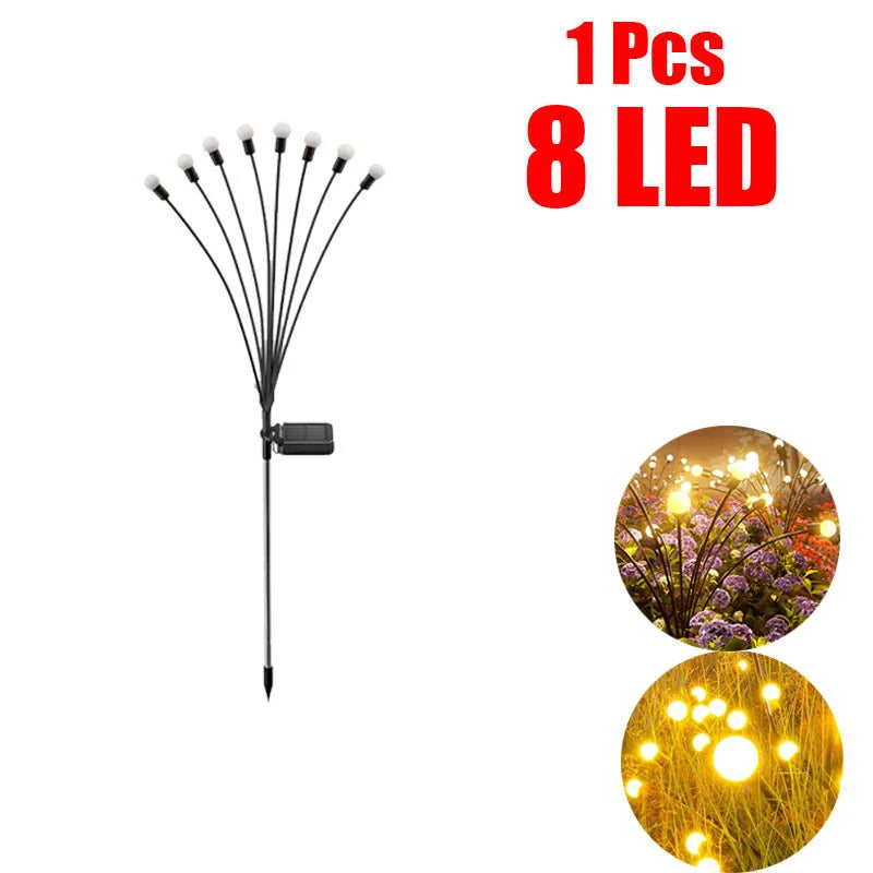Solar LED Light Outdoor Garden Decoration Landscape Lights Firework Firefly Lawn Lamps Country House Terrace Balcony Decor Lamp