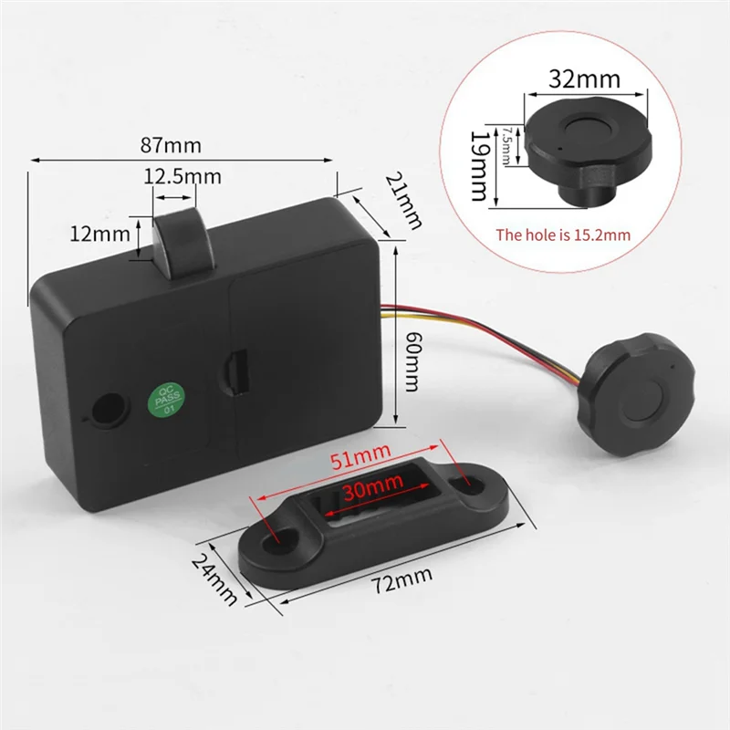 NEW Smart Fingerprint Drawer Lock Cabinet Furniture Electronic Keyless Induction Lock Locker Anti-Theft Password Biometric Lock Home Office Safety Accessories Security Supplies