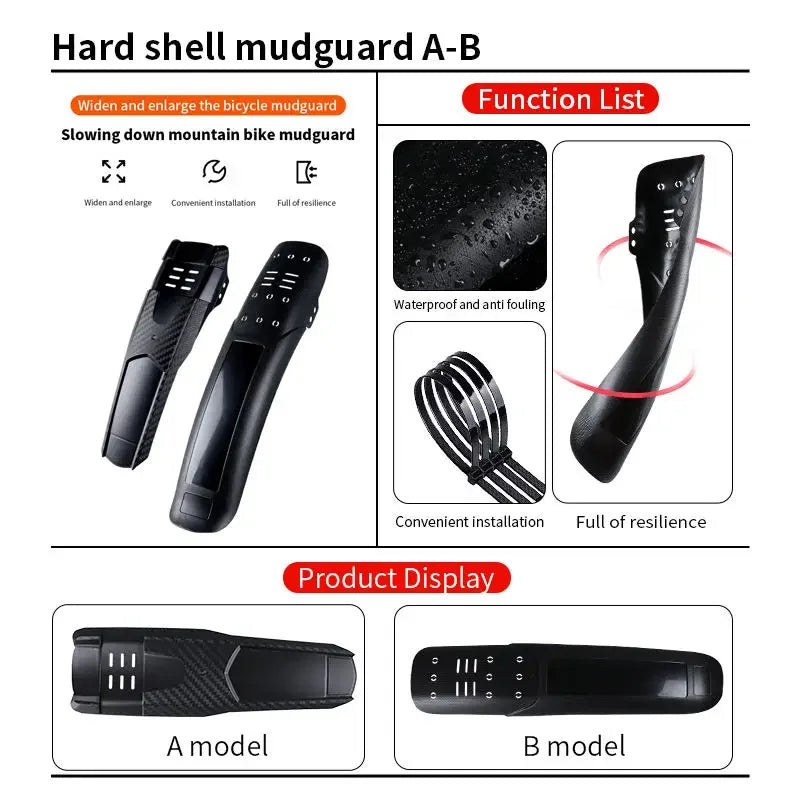 1PC Bike Fenders Mudguard Dustproof Cycling Splash Guard Universal Bicycle Mudguard Splash Proof Mountain Bike Bicycle Accessory