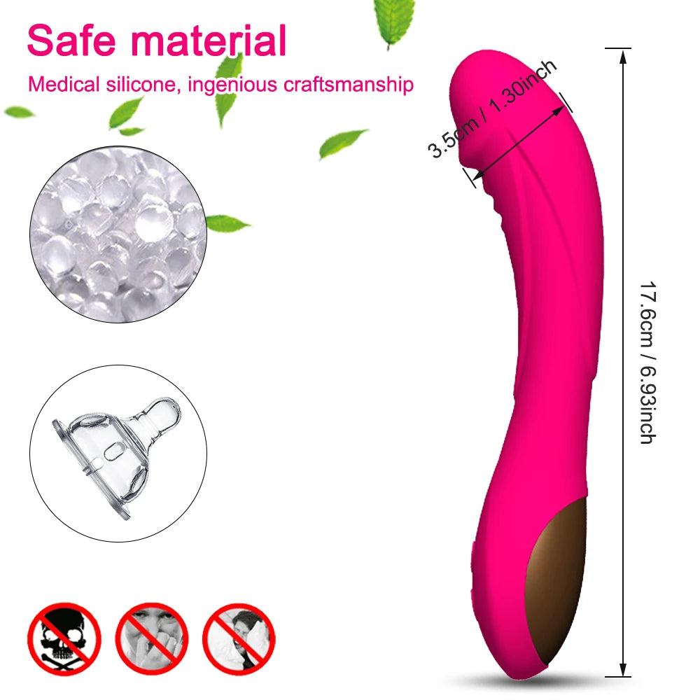 Dildo G-spot Vibrator for Women Powerful Vagina Clitoris Stimulator Soft Skin Feeling Sex Erotic Toys Products for Adults