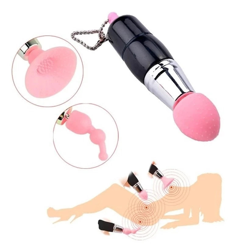 Mini 3 In 1 Vibrator Nipple Clitoris G-Spot Sucking Stimulator Bullet Vibrator G Spot Massager Vibration Oral Licking Sex Toys For Women Men