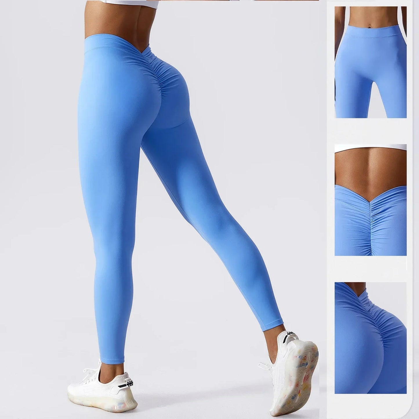 Yoga Tight Leggings Back V Butt Sexy Leggings Women Yoga Pants Fitness Workout Gym Running Leggings High Waist Active Wear Tight Pants