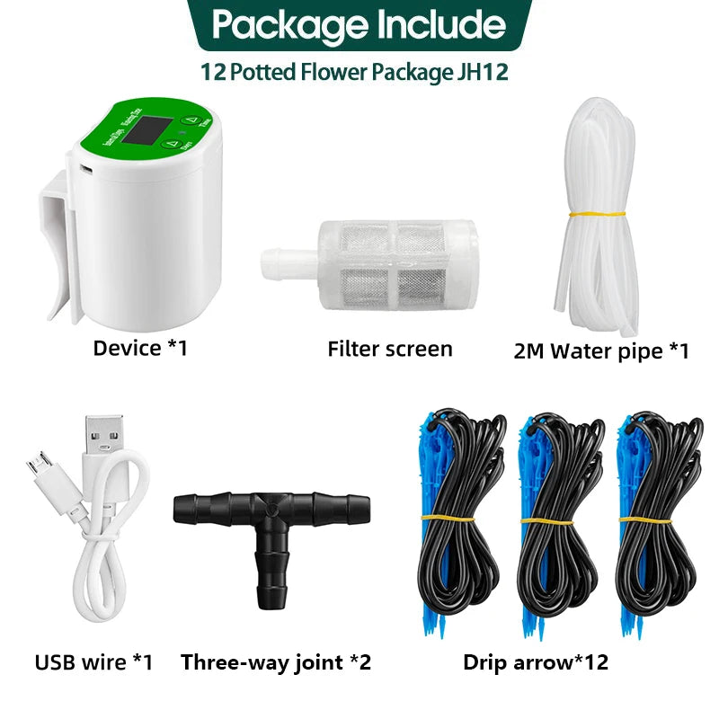 NEW Arrivals 6/10 Potted Flowers intelligent Timed Automatic Flower Waterer, Potted lazy Watering, Drip Water Seepage Water Applicator, Gardening Green Plant Home Indoor Outdoor Garden Supplies