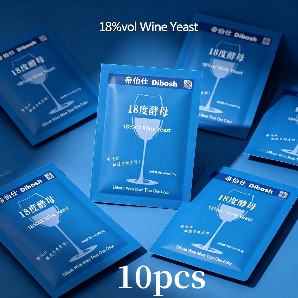 10 PCS Set Top Quality  Aluminum Bag Used to Pack Wine Barware Mead Yeast 5g of 18% Storage Tea Nutrition Bags Set Home Travel Camping Picnic