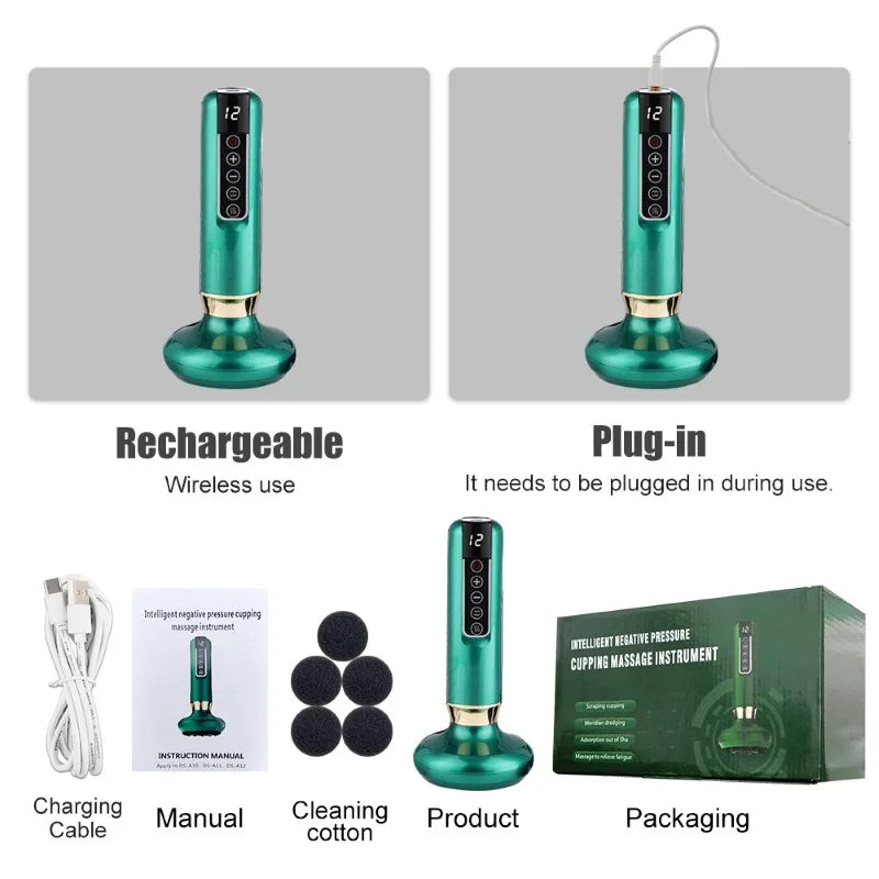 Electric Suction Medical Cupping Therapy Set Beauty Massager Glass Jars Anti Cellulite Cupping Vacuum Slimming