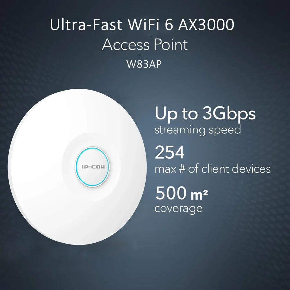 Business Office AX3000 WI-FI 6 Wireless Ceiling Access Point Support Mesh Seamless Roaming MU-MIMO Poe Powered Dual-Band WI-FI Range Extender