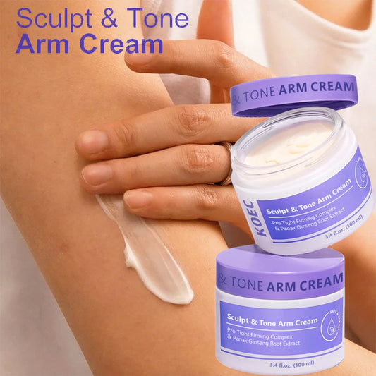 NEW KOEC Sculpt & Tone Arm Korean 100ml Cream Collagen Rice Protein Arm Firming Lifting Cream Ginseng Moisturizing Tightening Loose Arm Women Men  Skin Care Supplies Korean Products