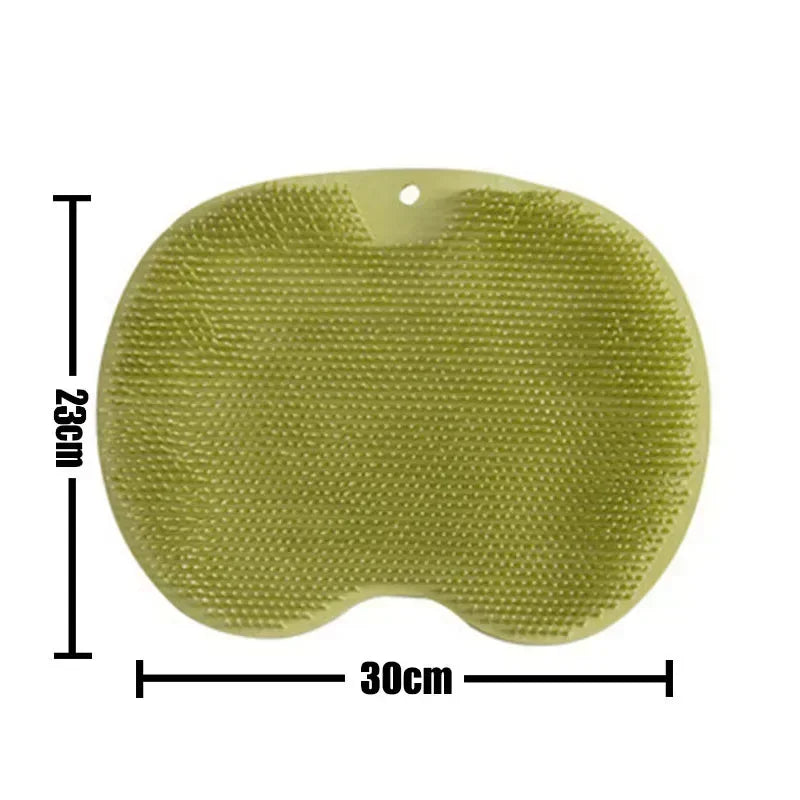 NEW Arrivals 5 Colors Back-Foot Wash Mat Silicone Sponge Body Brush in The Shower Reusable Wall Mounted Back Silicone Bath Foot Massage Pad Shower Home Supplies Bathroom Accessories
