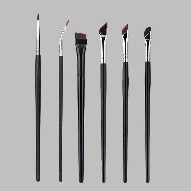 6Pcs Upgrade Blade Eyeliner Brush Ultra Thin Fine Angle Flat Eyebrow Brush Under The Eyes Place Makeup Brush