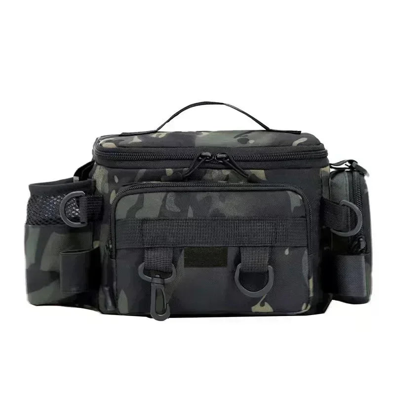 NEW Style Multi-Pockets Thickened Fishing Gear Top Quality Shoulder Bag Portable Fishing Rod Holder Bait Line Box Storage Outdoor Sports Bag Angling