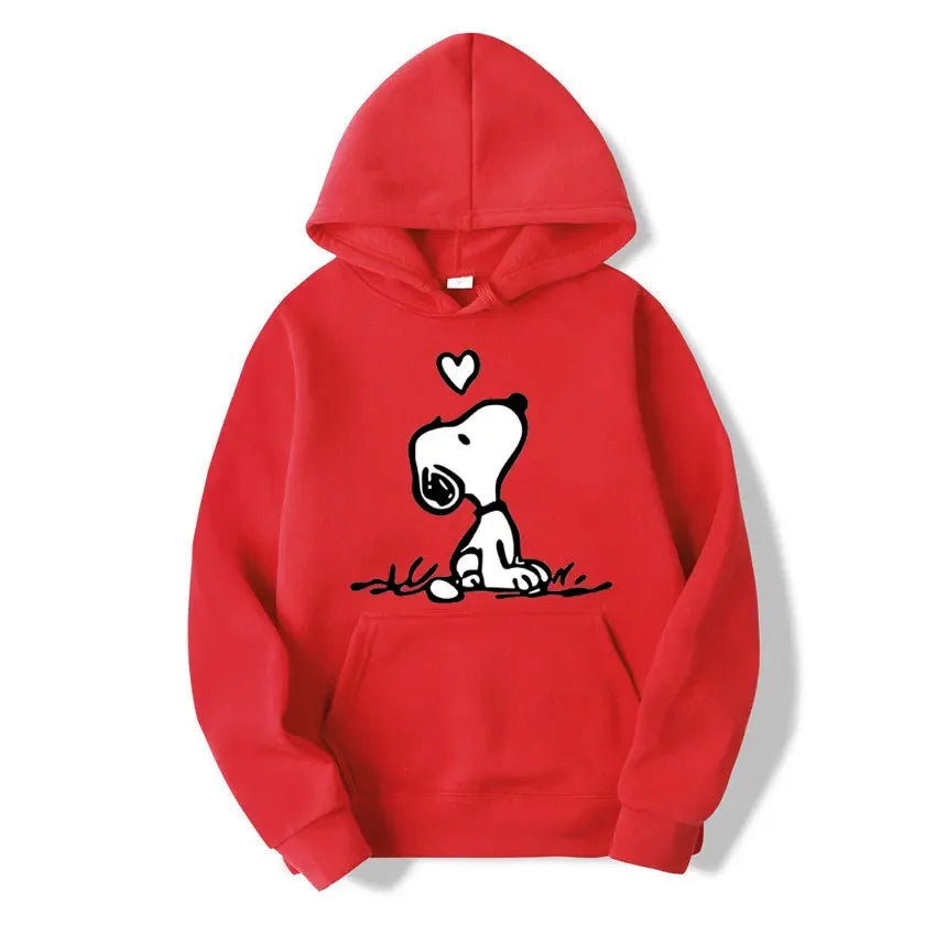 NEW S-3XL Plus Size 10 Colors American Cartoon Comics Snoopy Hoodie Women Man Pullover Tops Spring Autumn Men Casual Couple Sweatshirt Clothing