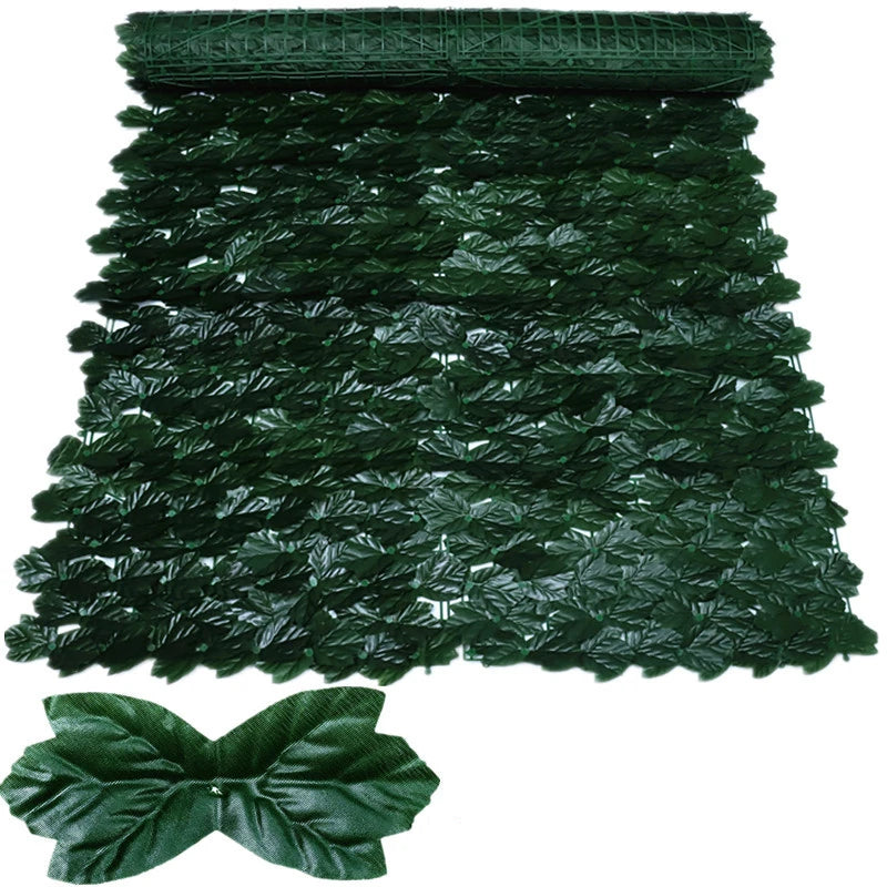 NEW Arrivals 50×500cm Leaf Fence Ivy Privacy Screen Balcony Privacy Garden Leaves Fence Artificial Hedge Apple Leaf Outdoor Fence Decoration Accessories Home Supplies