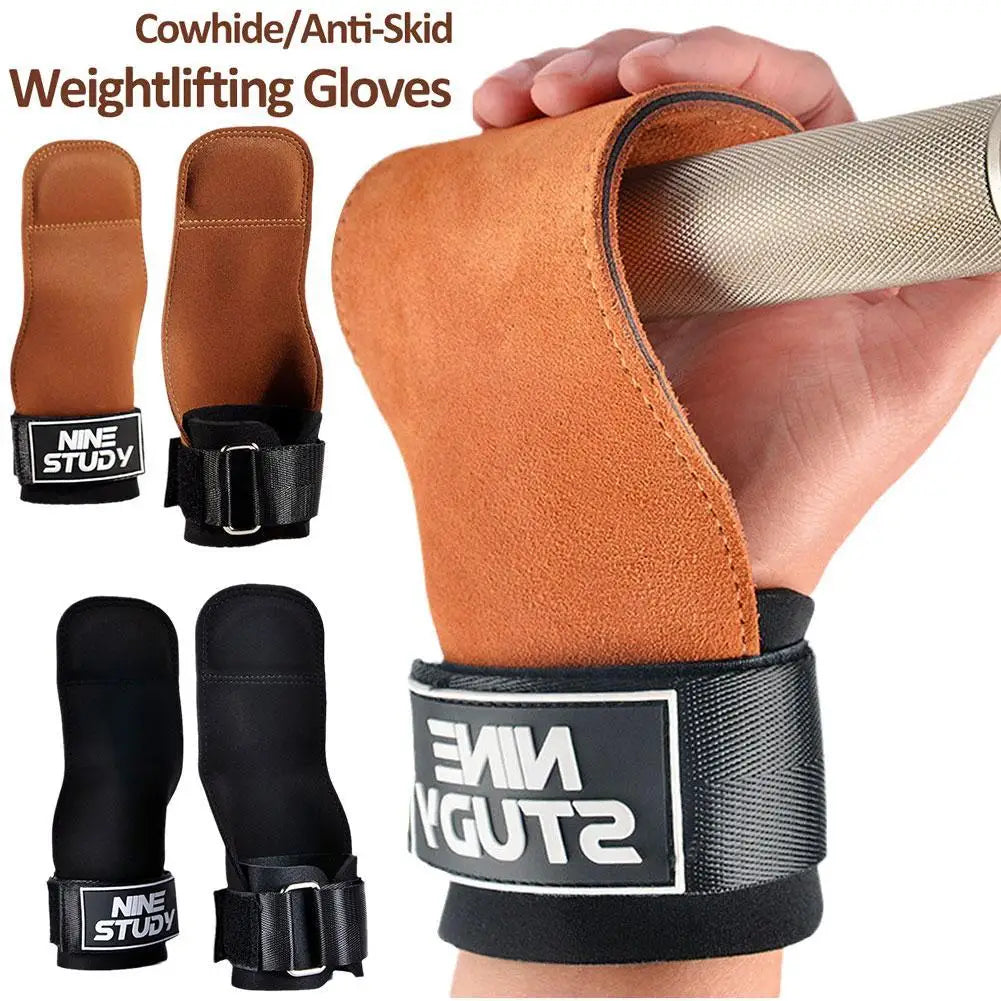 Bench Press Weight Lifting Wrist Hooks Straps Deadlift Gloves and Grip Pads for Fitness Gym Training Dumbbell Pull-Up