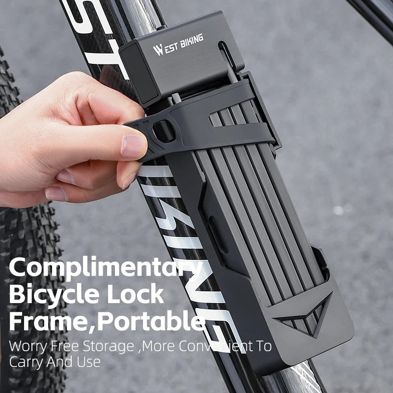 Foldable Bike Lock 3 Key Strong Security Anti-theft Bicycle Lock Heavy Duty Chain Cable Padlock Motorcycle Lock