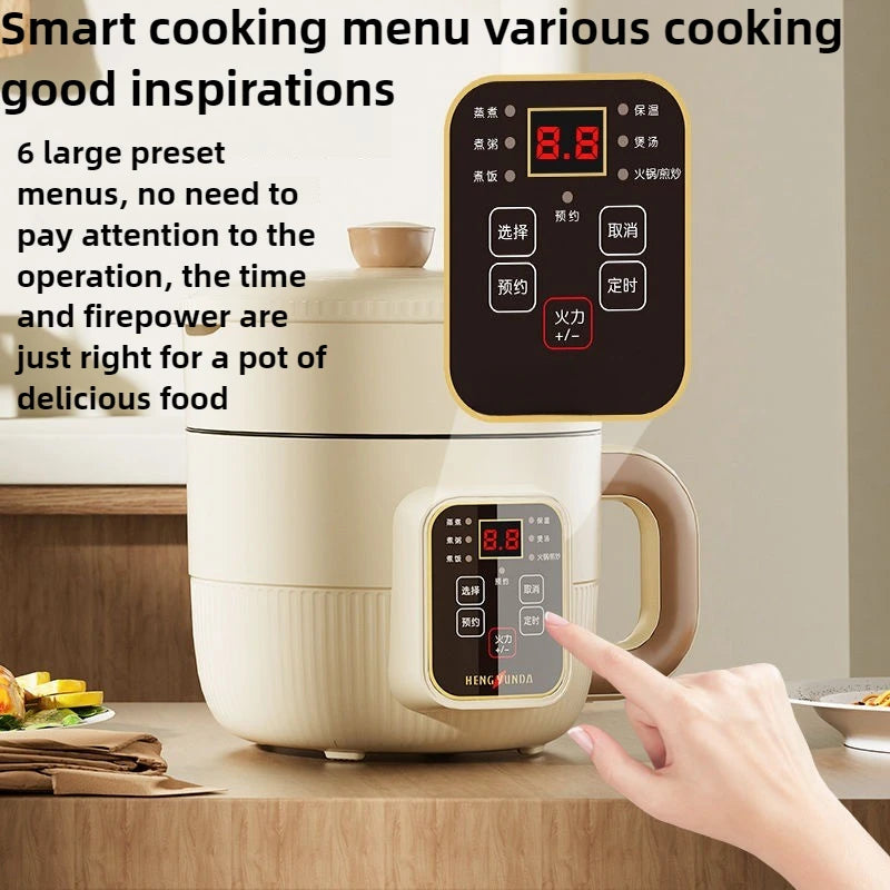 Multi Electric Cooking With Steamer Pot 00W Household Appliances Smart Cooking Rice Pressure Cooker Steam Up and Down Easy To Clean Household Appliances Cooking Tools