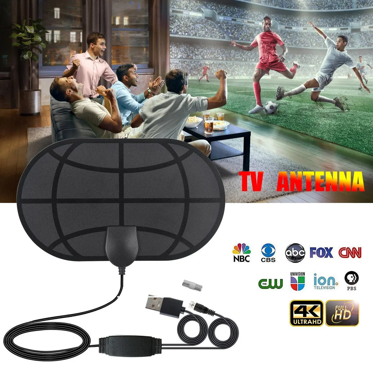 Hdtv Antenna Multidirectional Capability Mini Hd Digital TV Antenna Dvbt2