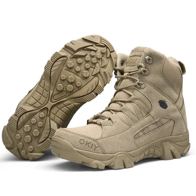 Tactical Boots Army Boots Men Military Desert Sneaker Waterproof Work Safety Shoes Climbing Hiking Shoes Ankle Men Outdoor Boots