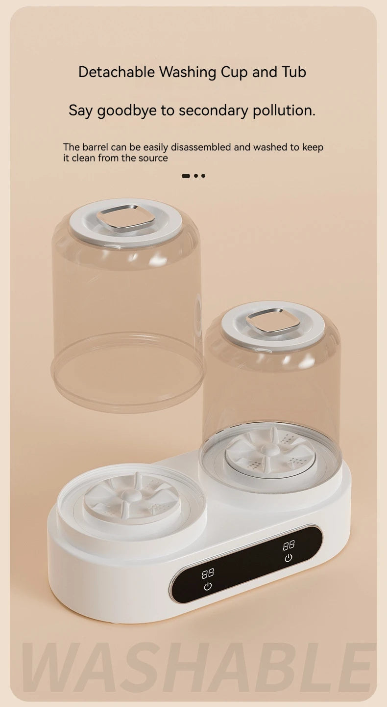 Double Cup Washing Machine for Underwear and Socks, Babies Clothes, Mini Laundry Cup, No Installation Needed, Small and Portable Home Indoor Outdoor Travel Camping Washing Machine