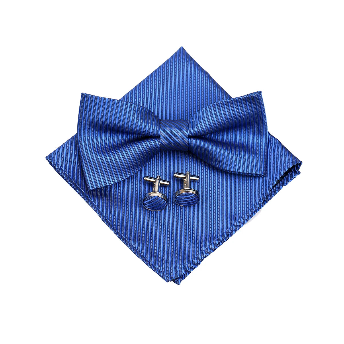 3 PCS Set 55 Colors Luxury Paisley Bowtie Suit Man Bow Tie Pocket Square Cufflinks Wedding Bowknot Accessories Butterfly Neckwear Adjustable Adult Ties