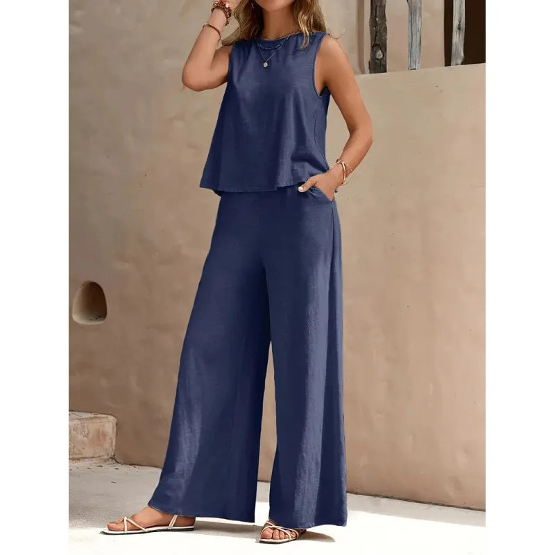 10 Colors 2 PCS Set S-XL UK Size Casual Ladies Woman New Matching Outfits Female Summer  Clothing Suit