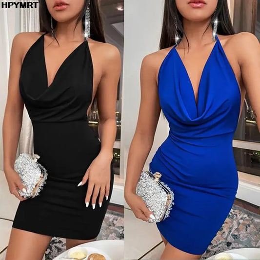 NEW Arrivals S-2XL Deep Backless Sexy Fashion Women Summer Casual Dresses Tight Tropical Sexy Dresses Pencil Skirt Women Sexy Club Wear Woman Hip Wrap Dress Female