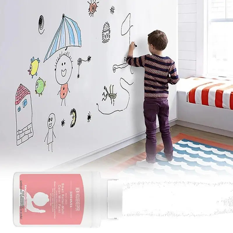 NEW Arrivals Korean Portable Wall Patching Brush with 100g White Latex Paint Quick Dry 3 Hours Wall Repair Paste Roller Handheld Wall Graffiti Repair Tool Home Supplies