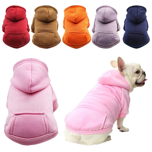 Fleece Pet Clothes Dog Warm Vest Winter Cute Hoodie Sweater for Small Medium Pet Puppy Shirt Clothing
