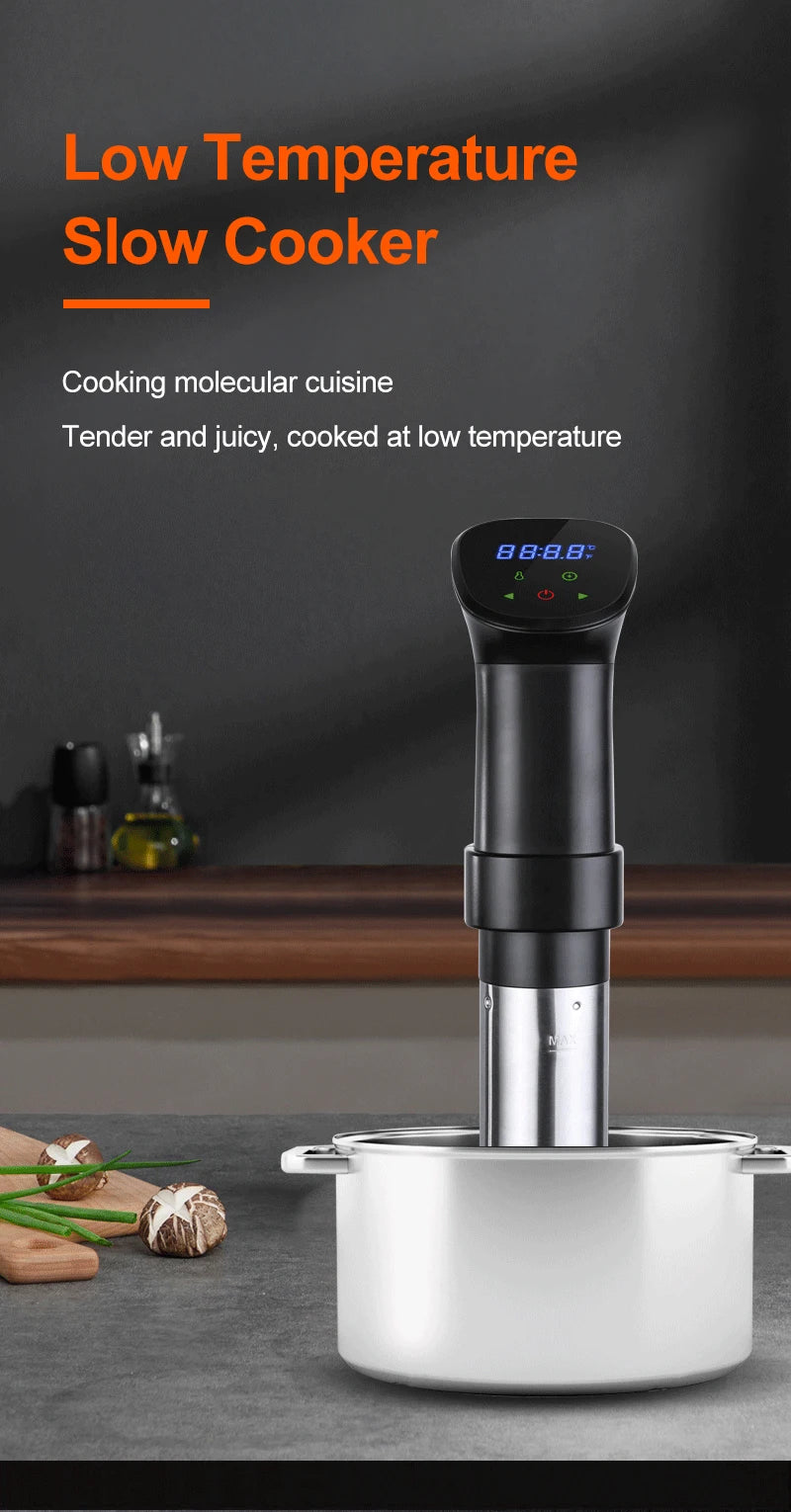 1800W Waterproof Vacuum Sous Vide Cooker Immersion Circulator Accurate Cooking With LED Digital Display Smart Slow Cooker Heater