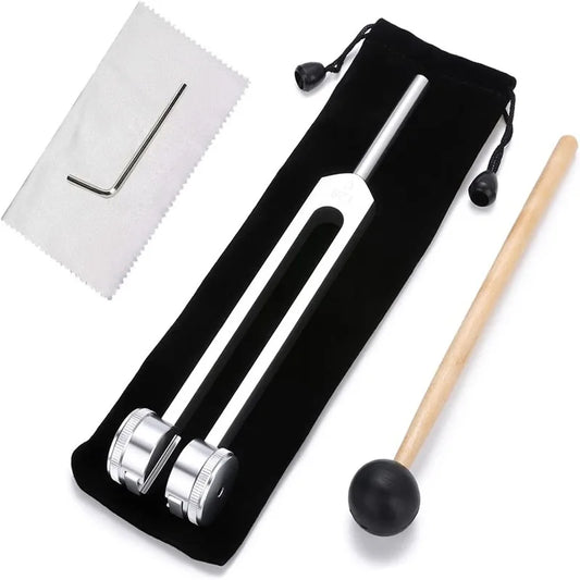 NEW Arrivals 128 Hz Tuning Fork Set Weighted Bio-Acoustic Tuning Fork for Healing Chakra, Sound Therapy, Reliever Stress, Pain Relief Device Health Care Supplies