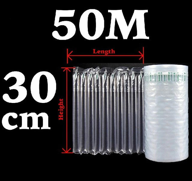 NEW Arrivals 30M-50M Inflatable Air Buffer Plastic Packaging Bump Filling Air Column Protective Bubble Bag Anti-Pressure Shock Express Mail Pocket Roll with Pump