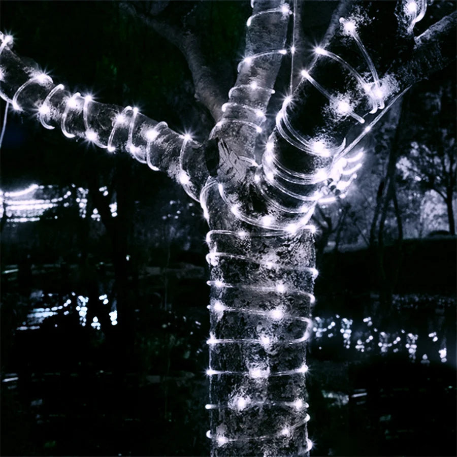 NEW 20/30M-300 LEDS Christmas Garland String Lights Outdoor 8 Modes  Rope Tube Fairy Garden Lights for Party Wedding Holiday Decor