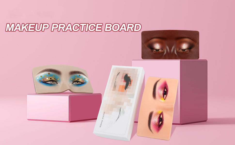 Reusable 5D Cosmetic Makeup Practice Mask Board Pad Skin Eye Face Solution Makeup Mannequin Silicone for Training Supplies