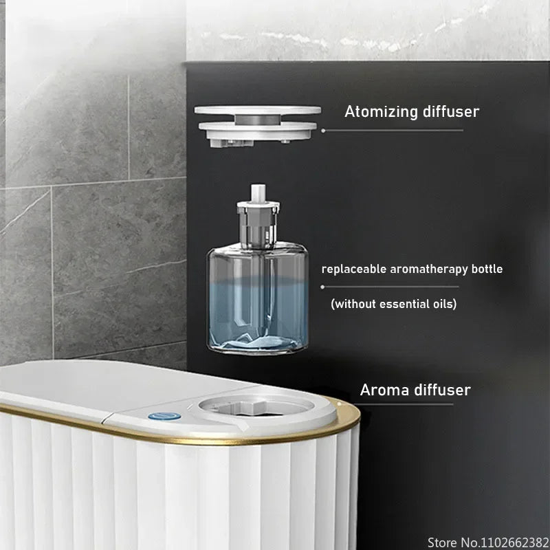 NEW 4L Aromatherapy Trash Can Bathroom Desktop Wastebasket Outdoor Mini Smart Trash Can Home Electronic Garbage Bin Sensor Wastebin Home Office Cleaning Supplies