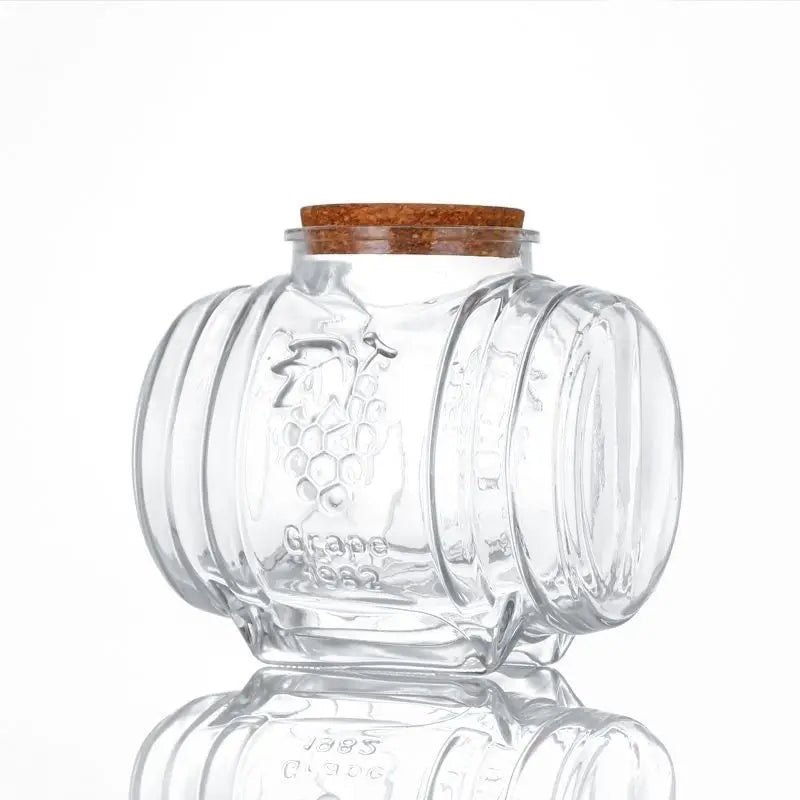 5000ML-3000ML Full Set Large Capacity Special Barrel Glass Wine Bottle with Faucet Wooden  Base, Fruit Wine, Ginseng Wine Barrel, Medicinal Wine Jar Home Bar Pubs Restaurants Barware Accessories