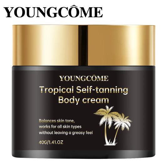 NEW ﻿ Body Tanning Cream Self Tanner Booster Brown Sun Bronzer Repair Nourishing Skin Coloring Sunless Lotion Sun Protection Cream Women Skin Care Supplies Korean Products