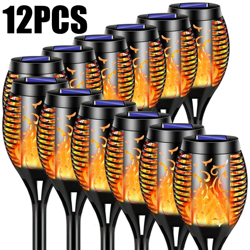 Outdoor LED Solar Torch Lights Waterproof Garden Decoration Lawn Pathway Flame Flickering Dancing Solar Lamp