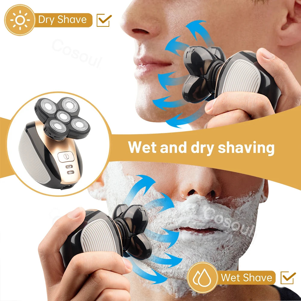 Shaver for Men Electric Shaver Men Rechargeable Bald Head Hair Shaver Electric Shaver Body Hair Trimmer Clipper Electric Razor