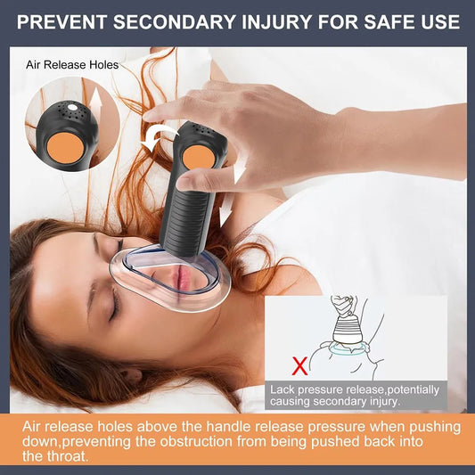 Chocking Rescue Emergency Device First Aid Device Portable Veterinary Therapeutic Equipment Negative Pressure Aspirator for Choking Children Adults Health Care Supplies