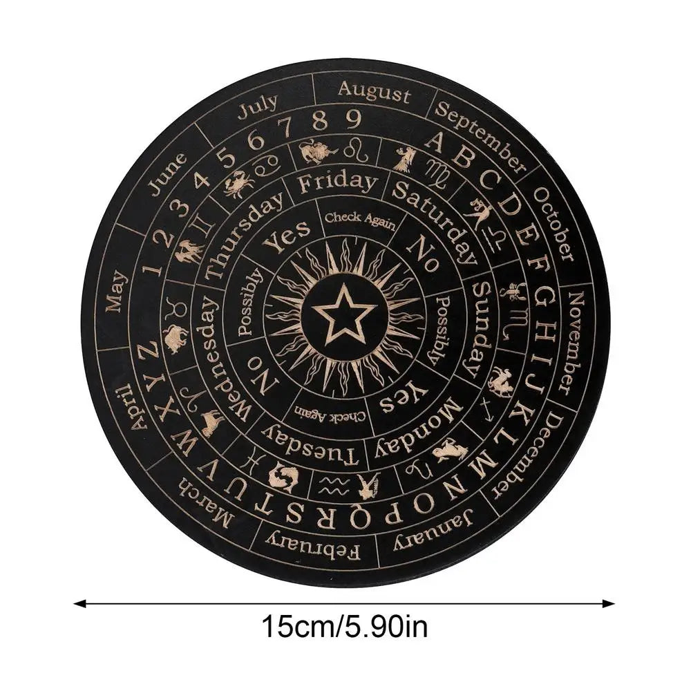 Pendulum Mat Divination Wooden Communication Board Fortune Telling Toys Ouija Board Game Witch Crafts Supplies For Beginners